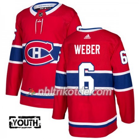 Montreal Canadiens Trikot Shea Weber 6 Adidas 2017-2018 Rot Authentic - Kinder